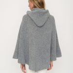 Loose Fit Merino Poncho, Bright Shades Women's Poncho With Hood and Comfortable Pockets DROP - Image 4