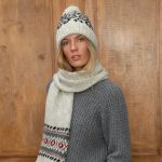 Warm Woolen Scarf with Tassels, Scandinavian style knitted scarf, Natural Gray Scarf - Image 2