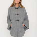 Knitted Minimalist Poncho, Elegant Merino Wool Sweater, Women Short coat, Woolen Kimono - Image 2