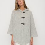 Knitted Minimalist Poncho, Elegant Merino Wool Sweater, Women Short coat, Woolen Kimono - Image 4