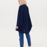 Oversized Alpaca and Merino Wool Women Poncho, Plus size Woolen Womens Sweater MIST - Image 9