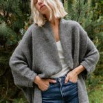 Boho Wool Poncho, Loose Fit Woolen Poncho, Knitted Alpaca Wool Poncho - Image 2