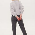 Organic Merino and Cashmere Wool Sweater, Knitted Pullover, Women's Blue Loose Top MAGMA / sky blue - Image 6