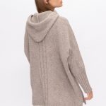 Natural Merino Wool Poncho, Oversized Woolen Sweater, Womens Warm Jumper - Image 3