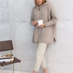 Natural Merino Wool Poncho, Oversized Woolen Sweater, Womens Warm Jumper - Image 2