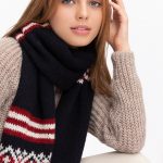 Hand knit woolen scarf with fringles, Organic wool long scarf, black winter scarves - Image 5