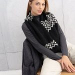 Cashmere Wool Scarf, Christmas Woolen Winter Loop Scarf in Scandinavian Style - Image 3
