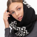Cashmere Wool Scarf, Christmas Woolen Winter Loop Scarf in Scandinavian Style