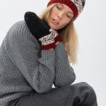 Hand Knitted Pure Organic Wool Mittens with Ornaments, Warm Winter Woolen Women's Gloves - Image 6