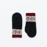 Unisex Woolen Mittens, Hand Knitted Warm Gloves, Nordic Style Organic Wool Mittens - Image 2