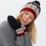 Unisex Woolen Mittens, Hand Knitted Warm Gloves, Nordic Style Organic Wool Mittens
