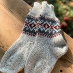 Warm Natural Wool Socks, Unisex Woolen Black Winter Socks, Hand Knitted Organic Wool Boots Socks - Image 4