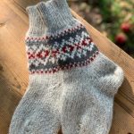 Warm Natural Wool Socks, Unisex Woolen Black Winter Socks, Hand Knitted Organic Wool Boots Socks - Image 5