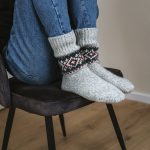 Ready to Ship Knitted Warm Winter Socks, Hand Knitted Scandinavian Style Boots Socks - Image 7