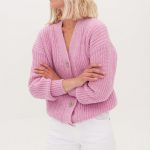 Hand knit vintage merino buttoned sweater, Womens cashmere wool jumper - Image 7