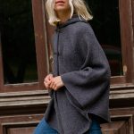 Knitted Minimalist Poncho, Elegant Merino Wool Sweater, Women Short coat, Woolen Kimono - Image 6
