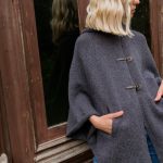 Knitted Minimalist Poncho, Elegant Merino Wool Sweater, Women Short coat, Woolen Kimono - Image 8