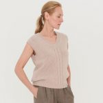 Merino sweater vest, Knitted cashmere wool vest, Women's woolen pullover vest top - Image 5