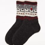 Vintage Black Boots Socks, Scandinavian Hygge Hand Knitted Wool Socks, Unisex Woolen Socks - Image 6