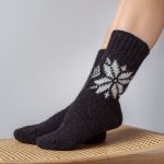 Ready to Ship Scandinavian style knitted socks, Natural wool hand knitted winter socks - Image 3
