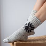 Ready to Ship Scandinavian style knitted socks, Natural wool hand knitted winter socks - Image 4