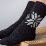 Ready to Ship Scandinavian style knitted socks, Natural wool hand knitted winter socks
