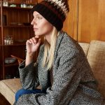 Natural Wool Cap Scarf Set, Icelandic Scarf knit Set Gift, Winter crochet cap, Warm brown men cap scarf - Image 4