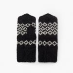 Black Vintage Natural Wool Mittens, Unisex Winter Mittens, Hand Knitted Christmas Gift - Image 6
