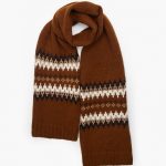 Natural Wool Cap Scarf Set, Icelandic Scarf knit Set Gift, Winter crochet cap, Warm brown men cap scarf - Image 6