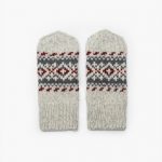 Natural Wool Mittens, Hand Knitted Woolen Mittens, Unisex Warm Gloves - Image 5