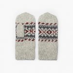 Natural Wool Mittens, Hand Knitted Woolen Mittens, Unisex Warm Gloves - Image 6