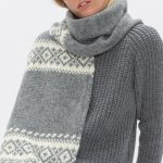 Long Unisex Woolen Scarf for Christmas, Hand Knitted Natural Wool Soft Warm Scarf with Tassels