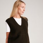 Merino sweater vest, Knitted cashmere wool vest, Women's woolen pullover vest top