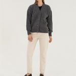 Hand knit vintage merino buttoned sweater, Womens cashmere wool jumper - Image 8