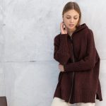 Merino Wool Sweater, Zipped cosy natural wool jacket