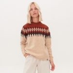 Knitted Womens Merino Pullover, Scandinavian Style Woolen Sweater, Soft Minimalist Merino Top SAND - Image 2