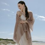 Bridal Shawl Scarf, wedding shoulder scarf, light summer shawl, lightweight mohair wrap cover up - Image 5
