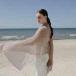 Lightweight Wedding Shawl for Bride, White Mohair Bridal Scarf,  wedding shoulder scarf, wrap cover up - Image 3