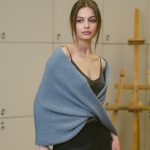Gray Wedding Wrap Knitted Mohair Shrug, infinity shawl scarf, bridal shawl cape, wedding sweater wrap - Image 2