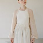 White Wedding Bolero Shrug, Bridal Cover Up, Hand Knitted Soft Superkid Mohair Shrug - Image 7
