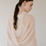 Luxurious Wedding Cape Shawl, Light Bridal Wrap Shawl, White Mohair Cape, Bridal Mohair Cover up - Image 3