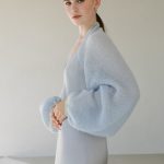 White Wedding Bolero Shrug, Bridal Cover Up, Hand Knitted Soft Superkid Mohair Shrug - Image 5
