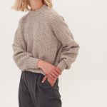 Organic Merino and Cashmere Wool Sweater, Knitted Pullover, Women's Blue Loose Top MAGMA / sky blue - Image 9