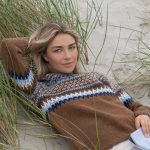 Fair Isle Cashmere Pullover, Brown Merino wool nordic jumper, Women scandinavian style warm sweater - Image 4