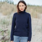 100% Merino Wool Women's Turtleneck in Terracotta Color, Light Merino Pullover - Image 9