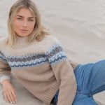 Fair Isle Wool Turtleneck Top, Icelandic Crew Neck Sweater, Woolen winter sweater - Image 4
