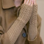 Natural wool Arm Warmers, Soft warm Fingerless Mittens for Women, Knit Fingerless Gloves - Image 4