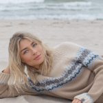 Fair Isle Wool Turtleneck Top, Icelandic Crew Neck Sweater, Woolen winter sweater