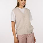 Black cashmere merino sweater vest, Knitted cashmere wool vest - Image 7
