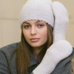 Knit Wool Mittens for Women, Elegant Warm Knitted Gloves, White Wrist warmers